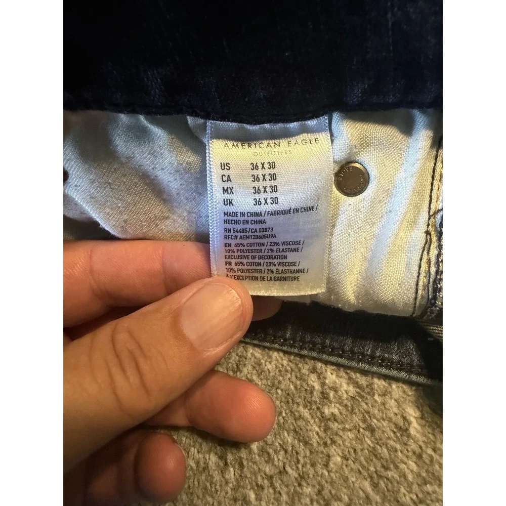 American Eagle Outfitters Airflex Jeans 36x30 Distressed‎ Stretch